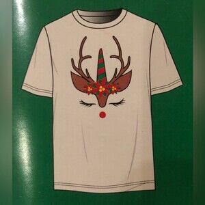 Holiday Style Sz 2T/3T Toddler Girl Reindeer Holiday Tee NEW NIP